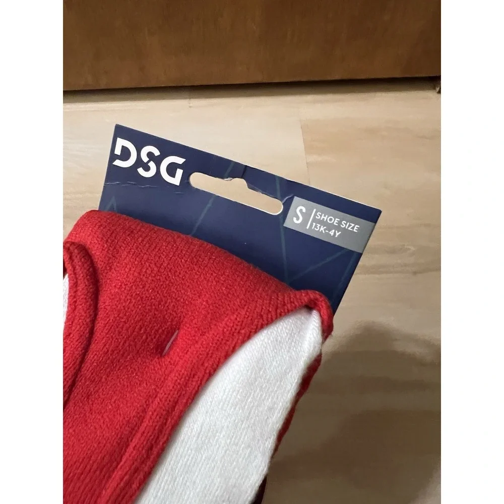 DSG Stirrup‎ + Sanitary Baseball Socks Red and White, Youth Small 13K-4Y